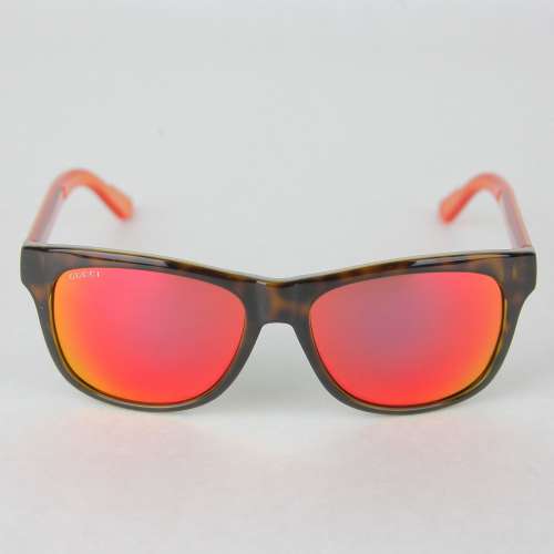 Gucci Bio-Based Orange/Brown Havana Rectangle Sunglasses GG 3709/S 363721 2300 Best coupon code Sunglasses In usa